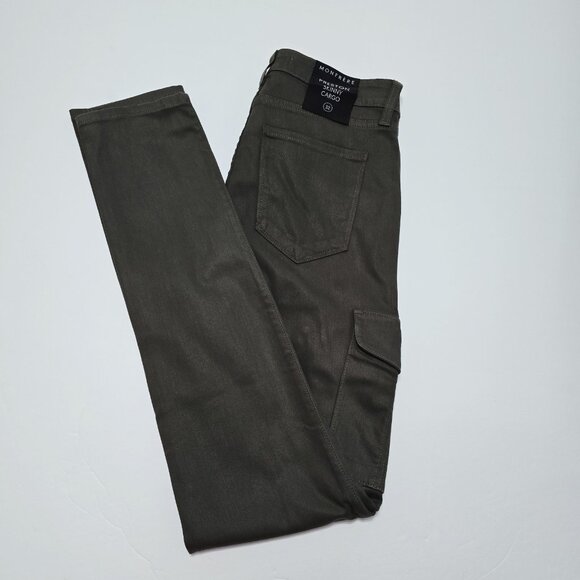 Monfrere - 32 Preston Cargo Pants Slim Fit Olive Green Stretch Utility $328 - Picture 6 of 8